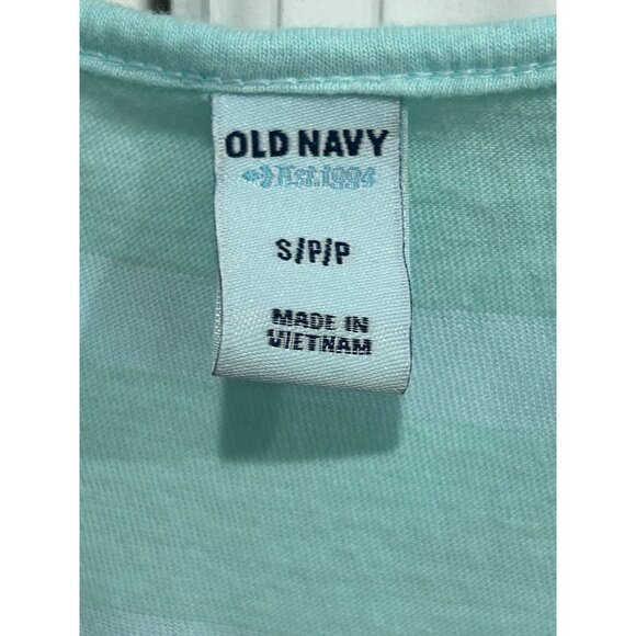 Old Navy Womens Striped Tank Top Sleeveless Green Aqua Gradient Sz Small - Picture 5 of 9